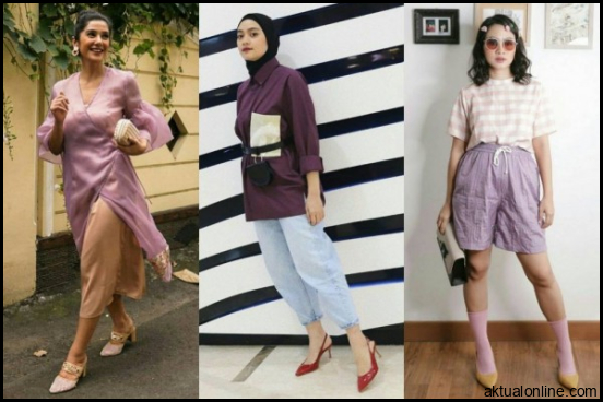 13 Ide Padu Padan dengan Outfit Warna Ungu, Chic dan Manis!